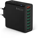 Tupneuf USB Ladegerät, 40W ladeadapter 8 Ports USB Stecker für 15 14 13 12 11 X, Samsung, Huawei, Xiaomi, Schnellladegerät Mehrfach Netzteil Netzstecker Ladestecker Stromadapter Steckdosenadapter