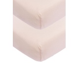 Meyco Baby Spannbettlaken Kinderbett - Uni Soft Pink - 60x120cm - 2er Pack