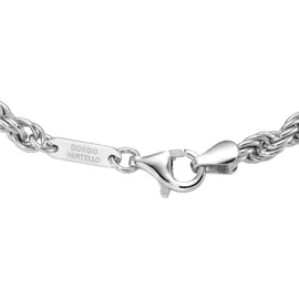 GIORGIO MARTELLO MILANO Kordelkette massiv, Silber 925 silberfarben 21 cm