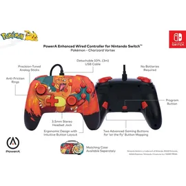 PowerA Charizard Vortex Controller Rot Nintendo Switch