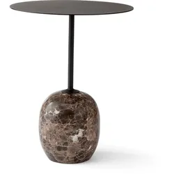 &Tradition - Lato Beistelltisch rund Ø 40 cm, H 50 cm, warm black / emparador Marmor