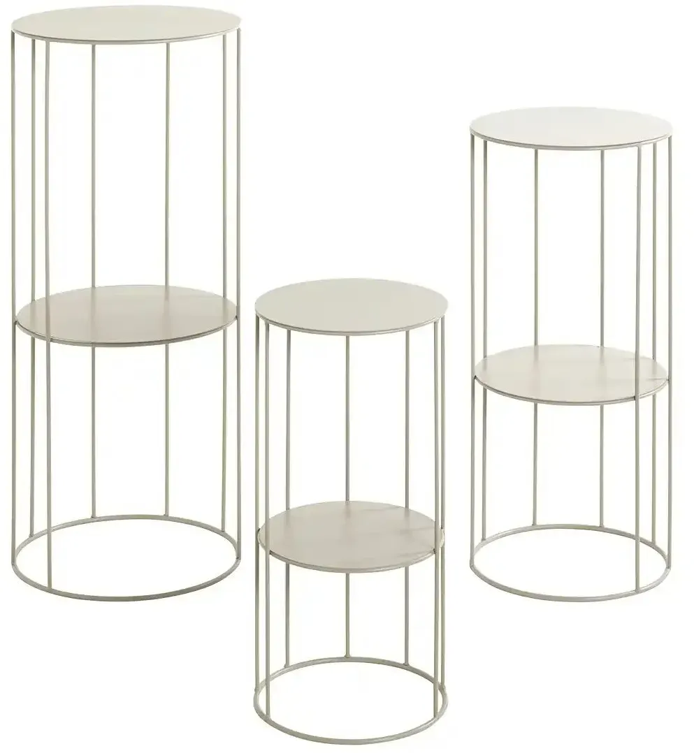 Blumensäule 3er Set   ¦ beige ¦ Maße (cm): H: 28  Ø: 70.0