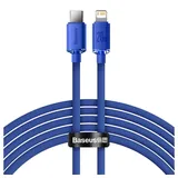 Baseus Crystal Shine Series Kabel für schnelles Aufladen und Datenübertragung USB Typ C - Lightning 20W 2m blau (CAJY000303)