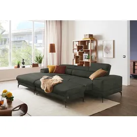W.Schillig Eckcouch Chenille 2-Sitzer Grün