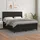 vidaXL Boxspringbett mit Matratze Schwarz 180x200 cm Kunstleder