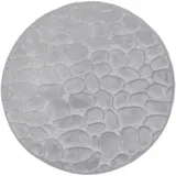 Euroshowers GmbH Badematte Euroshowers Badvorleger Rimini Memory Schaum Steinoptik 60 cm, Memory funktion, Rutschhemmende Beschichtung auf der Unterseite, 100% polyester, memory foam (stoppning), latex SBR, Rund, Memory funktion, Rutschhemmende Beschichtung auf der Unterseite grau