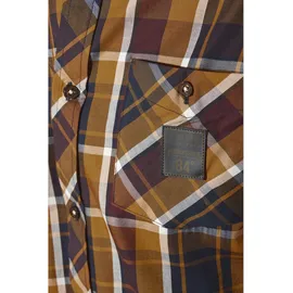 Jan Vanderstorm Langarmhemd kariert Orange 4XL