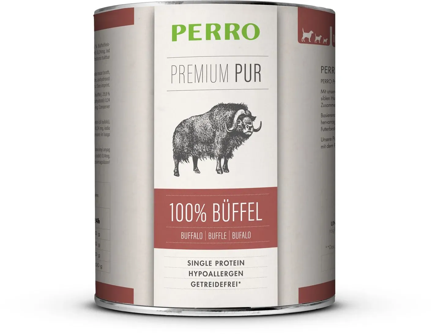 Perro Premium Pur Büffel Futter 0,82 kg