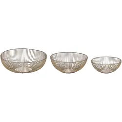 Dekoschale Eisen gold 3er Set GARUT