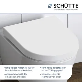 Schütte Duroplast WC-Sitz D-Form Weiß