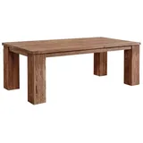 Massivmoebel24 Esstisch Teak 200x110x76 natur unbehandelt BASSANO #103