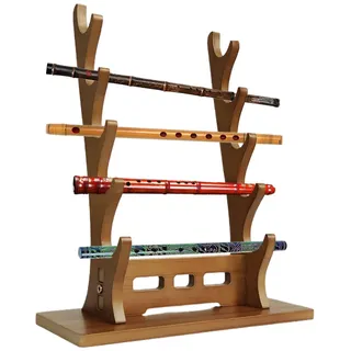 Wood Flute Stand, 5-tier Display Rack, Flute Display Stand, Scabbard Holder, Tabletop Flute Holder, Wooden Collection Rack, Flute Rack Organizer, Scabbard Display Stand, Flute Storage Solution