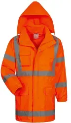 safestyle® Warnschutz-Regenjacke NILS mit Kapuze, orange 23525 , 1 Stück, Größe: M