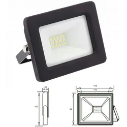 20w LED Außenbereich Strahler Leuchte IP65  in schwarz Eckig|Kaltweiß