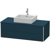 Duravit „XSquare“ Waschtischunterbau wandhängend 120,0 x 54,8 cm, in Nachtblau Seidenmatt