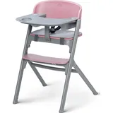 Kinderkraft LIVY Kinderhochstuhl von 6 Monate bis 110 kg, Stuhl für die ganze Familie, Ergonomische Rückenlehne, Minimalistisches niederländisches Design, Rose