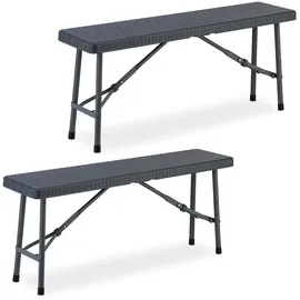 Relaxdays Bierbank 102 x 42 x 25 cm Grau