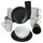 Mambocat Nero Bianco Frühstücksset 16-tlg. weiß/schwarz