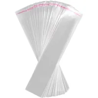 Wakauto 200pcs 27cm Selbstklebende Tüte Transparent Tüte Klebende Through-Vision Langlebige Umweltfreundliche Selbstklebende Lebensmittel mit Sicherheitsverschluss