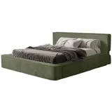 luxusbetten24 Designer Polsterbett Harmon mit Stauraum - 160x200 - Grün - 38 - Luxusbetten24 - 2 Jahre Gewährleistung - mind. 14 Tage Rückgaberecht - Grün - 160x200