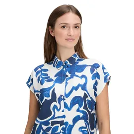 Betty & Co Hemdbluse mit Print Blau/Weiß 40