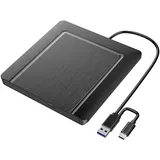 xlyne DVD-Brenner Extern USB-A, USB-C®, USB-A (USB 2.0) Schwarz
