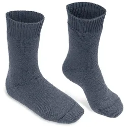 Nordpol Vollplüsch Socke, Thermosocke, kurz, 70% Wolle, grau, Gr. 48-50