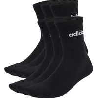 Adidas Linear gepolsterte Crew Socken im 6er-Pack SCHWARZ|WEISS 46-48