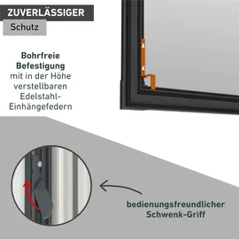 WINDHAGER Insektenschutz EXPERT Rahmen Fenster 120 x 220 cm Anthrazit
