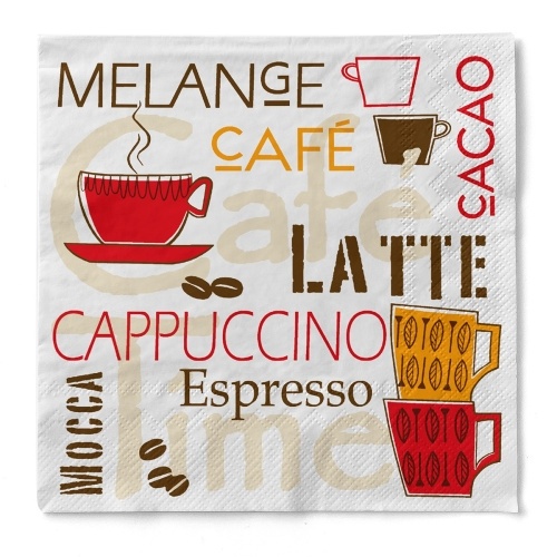 Sovie HOME Serviette Cafe Latte in Braun aus Tissue 33 x 33 cm, 20 Stück - modern Kaffee Cafe Frühstück