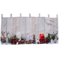 Mojawo X-Mas Gardine Scheibengardine beleuchtet Fenstergardine LED 45x120cm