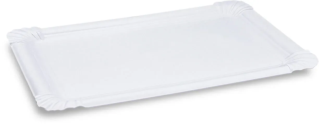 BIONATURE Pappteller aus Frischfaser 21 x 30 cm fettdicht weiß, 125 Stk.