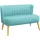 Homcom 2-Sitzer Stoffsofa Samtartiges 117 x 56,5 x 77 cm