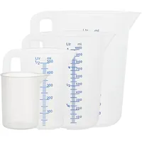 Hünersdorff D.LINE Hünersdorff Messbecher-SET, 4er Pack,Messbecher Set mit Griff,