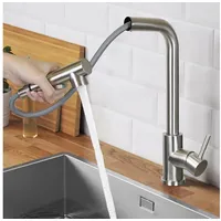 ZMH Küchenarmatur Ausziehbar mit Brause Mischbatterie mit 2 Strahlarten Kitchen (Set, 7-St., 1. Waschtischarmatur 2. Schwerkraft Kugel 3. Schlauch(60CM) 360° Drehbar Mit Brause Hochdruck Küchenwasserhahn grau