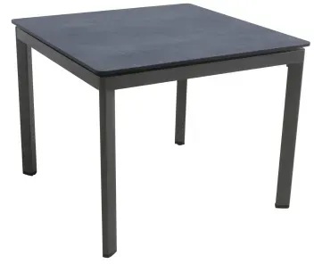 MWH Alutapo Tisch HPL Anthrazit Iron Grey, 95x95cm