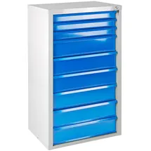 Proregal Kobra Schubladenschrank 120 x 70 x 43,5 cm Lichtgrau/Lichtblau