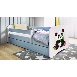 raumhirsch furniture Kinderbett Panda 80 x 180 cm Holzwerkstoff blau