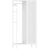 [en.casa] Kleiderschrank Puumala 180x80x45 cm Metall Weiß