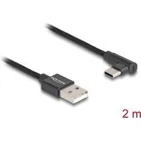 DeLock USB 2.0 Kabel Typ-A Stecker zu USB Type-C Stecker - Schwarz