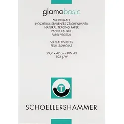 SCHOELLERSHAMMER DIN A3 Durchschlagpapier Transparent 102 g/m2 50 Blatt