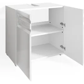 Vicco Waschbeckenunterschrank FREDDY Weiß hochglanz 60 x 56 cm,
