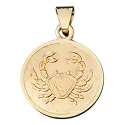 Sternzeichen-Anhänger JOBO "Sternzeichen Krebs", gold (gelbgold 333), Schmuckanhänger, Damen, Gelbgold 333, 333 Gold