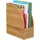 Relaxdays Stehsammler Bambus, A4, extrabreit, Papieraufbewahrung, Zeitschriftensammler,HBT 30,5 x 26,5 x 12 cm,