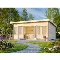 Palmako Gartenhaus Lisa 530 x 380 cm Lackiert Grau-Anthrazit
