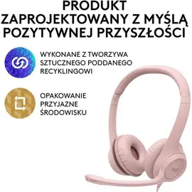Logitech H390 USB-A Rosa