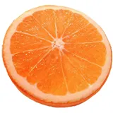 YILANLAN Lustiges Fruchtkissen, rundes Bodenkissen dekoratives Kissen Plüsch-Sitzkissen für Zuhause Sofa, Schlafzimmer, Wohnzimmer, dekoratives Kissen (40cm, Orange)