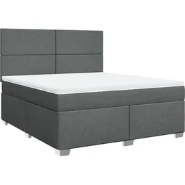vidaXL Boxspringbett 180 x 200 cm Dunkelgrau