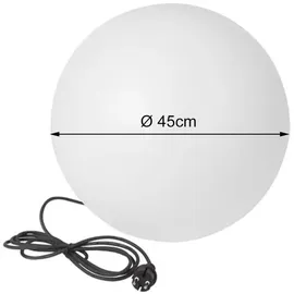 meineWunschleuchte LED Kugelleuchte für den Garten Strom Ø45cm Dekokugel Beetleuchte Weglampen Ip65