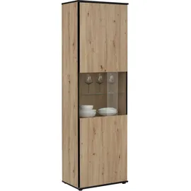 Hela Vitrine Ariana 60 x 38 x 195 cm Schwarz
